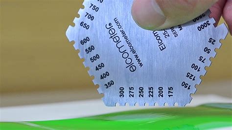 measuring wet film paint thickness|dry film thickness calculation.